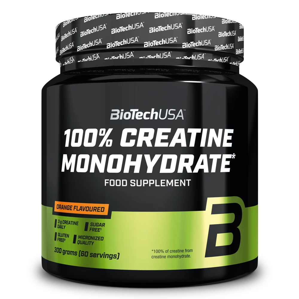 100% Creatine Monohydrate - 300g, Orange