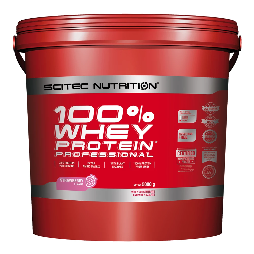 100% Whey Protein Professional - 5000g, Fraise
