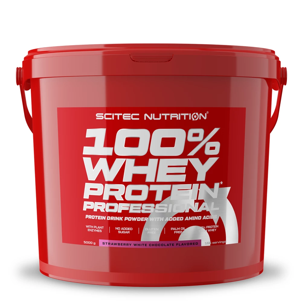 100% Whey Protein Professional - 5000g, Strawberry White Chocolate
