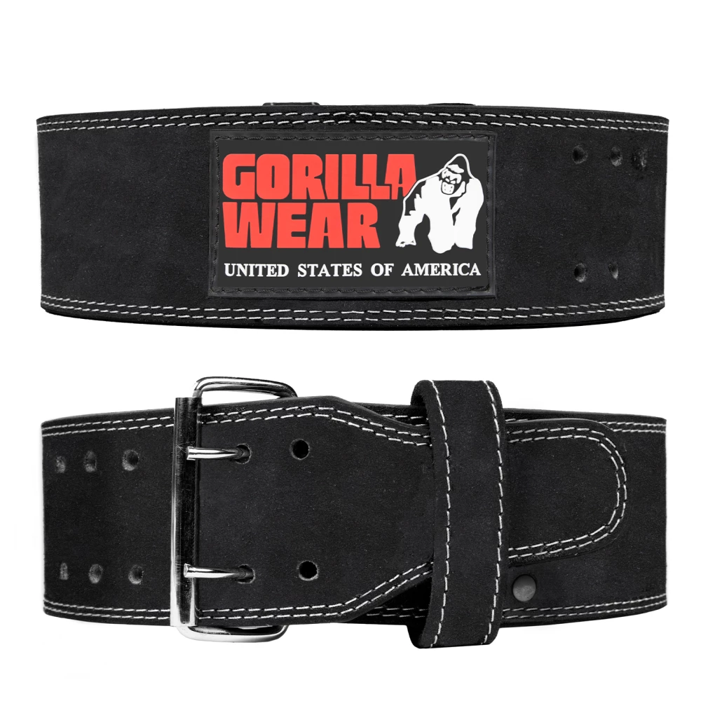 4 Inch Leather Lifting Belt - S/M, Black