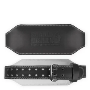 6 Inch Padded Leather Belt - S/M, Black/Black