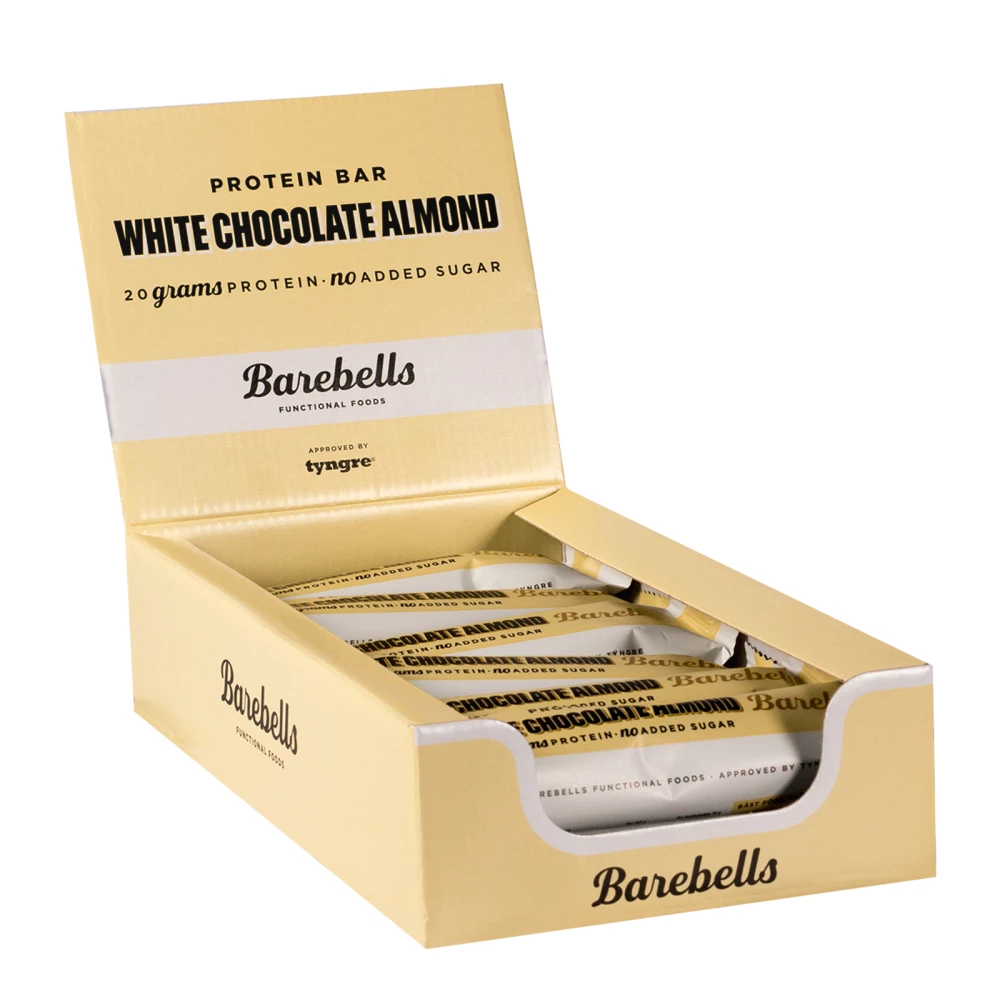 Barebells Protein Bar - Boite de 12, White Chocolate Almond