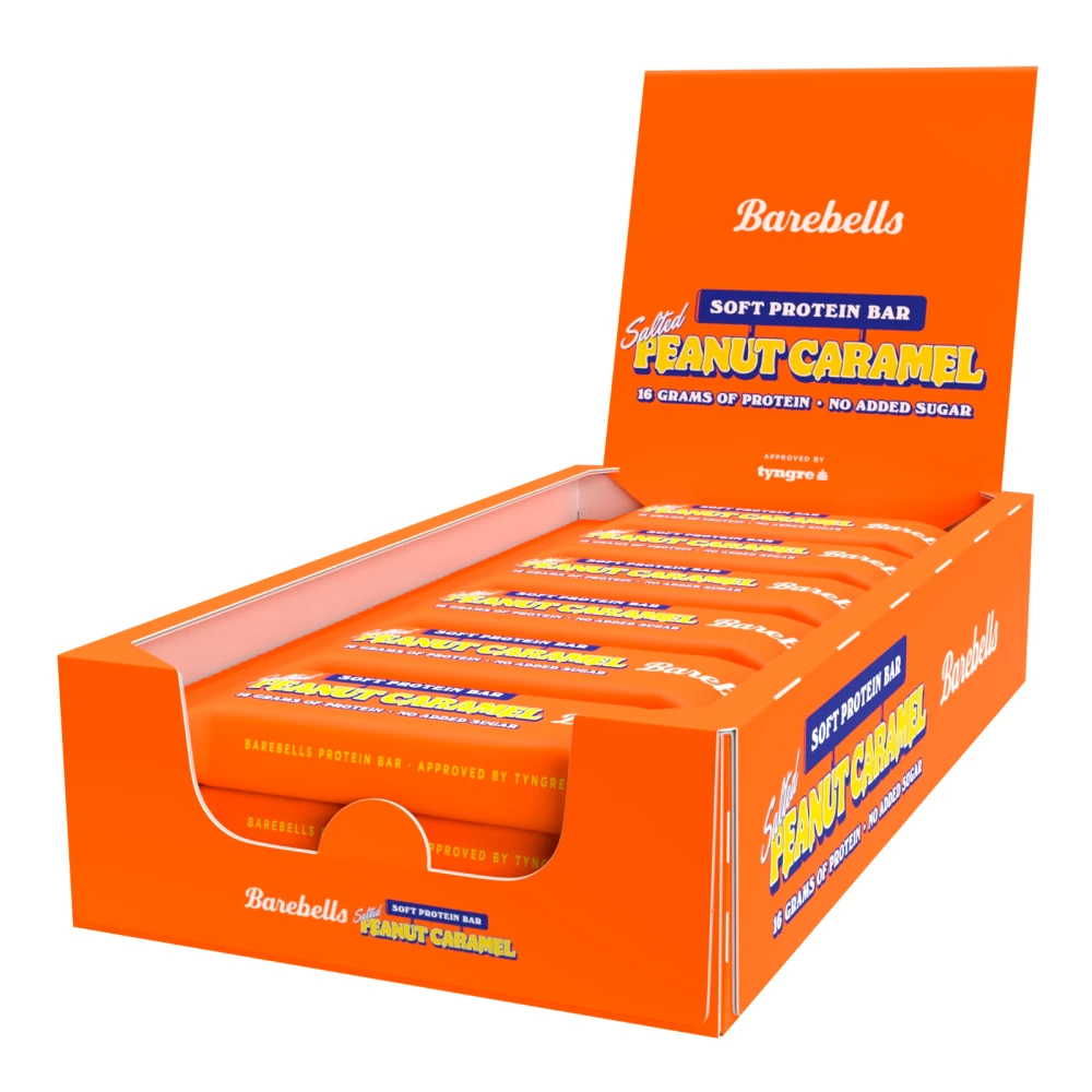 Barebells Soft Bars - Boite de 12, Salted Peanut Caramel