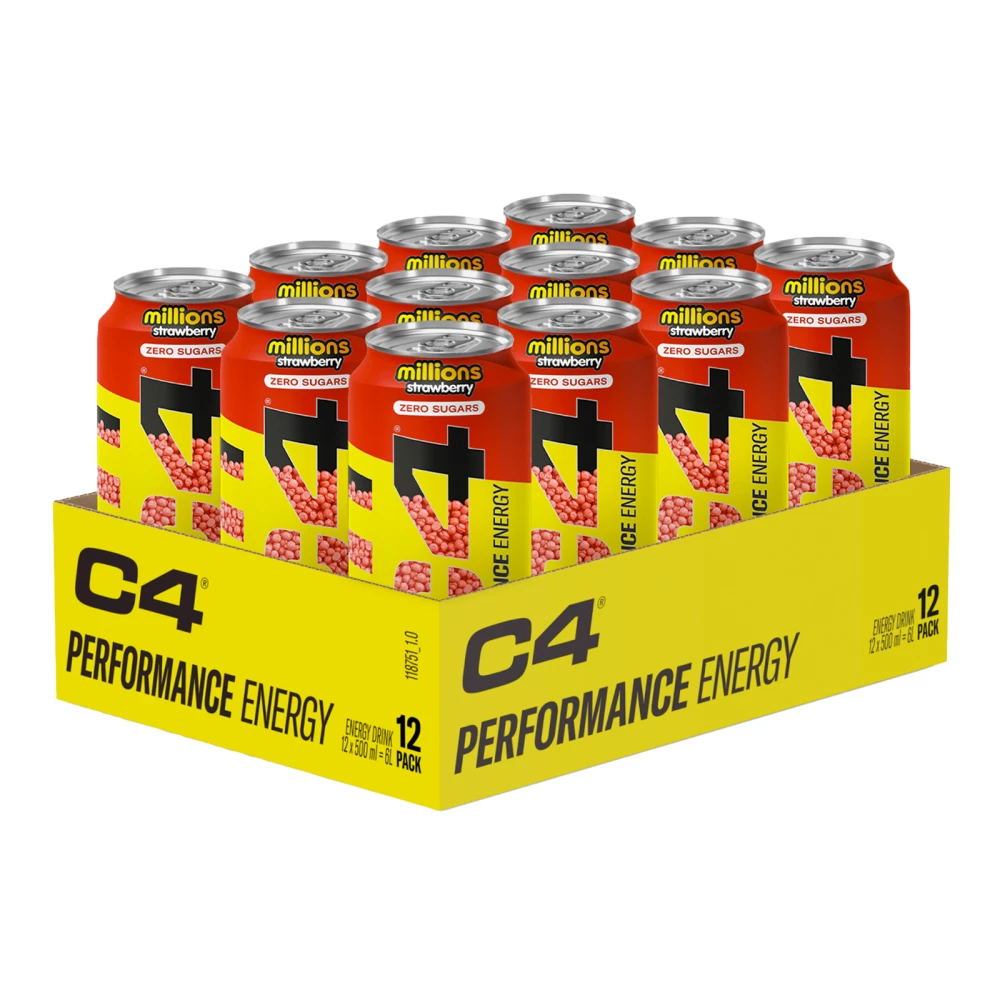 C4 Energy - Pack de 12, Millions Strawberry