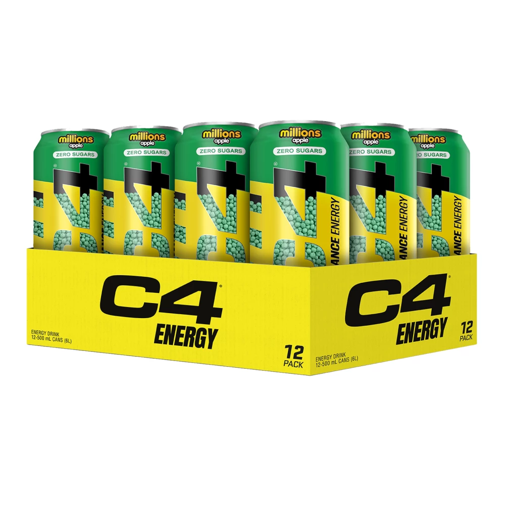 C4 Energy - Pack de 12, Millions Apple