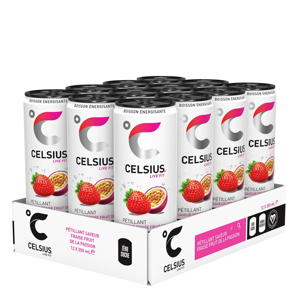 Celsius Energy Drink - Pack de 12, Strawberry Passion Fruit