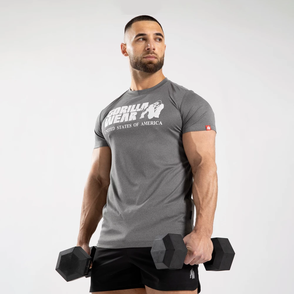 Classic Training T-Shirt - M, Gray Melange