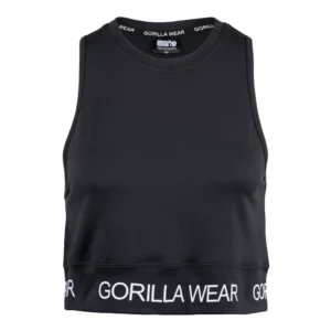 Colby Cropped Tank Top - M, Black