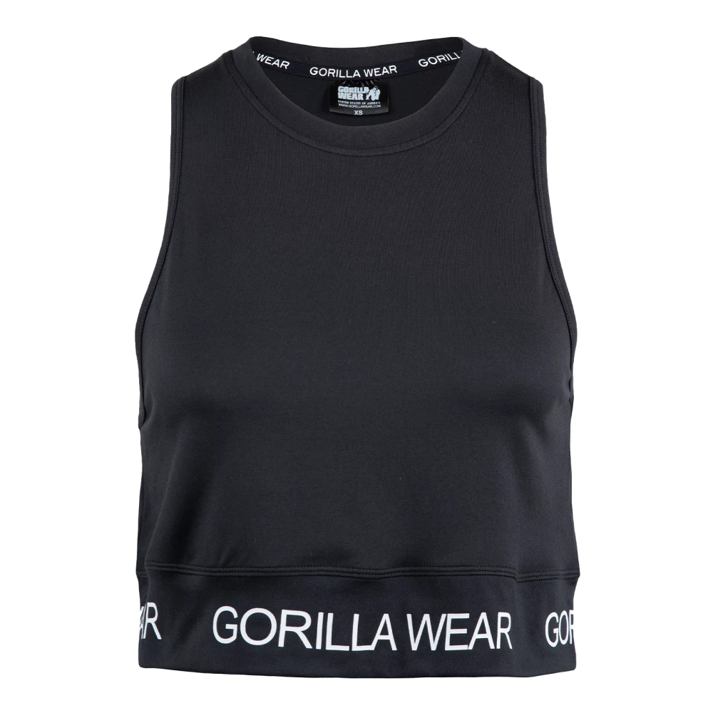 Colby Cropped Tank Top - L, Black