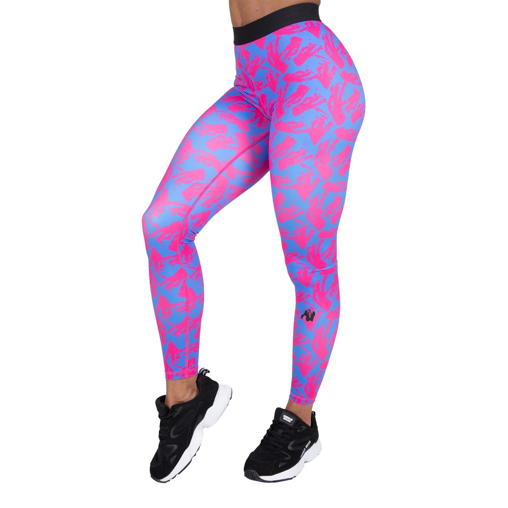 Colby Leggings - S, Blue/Pink