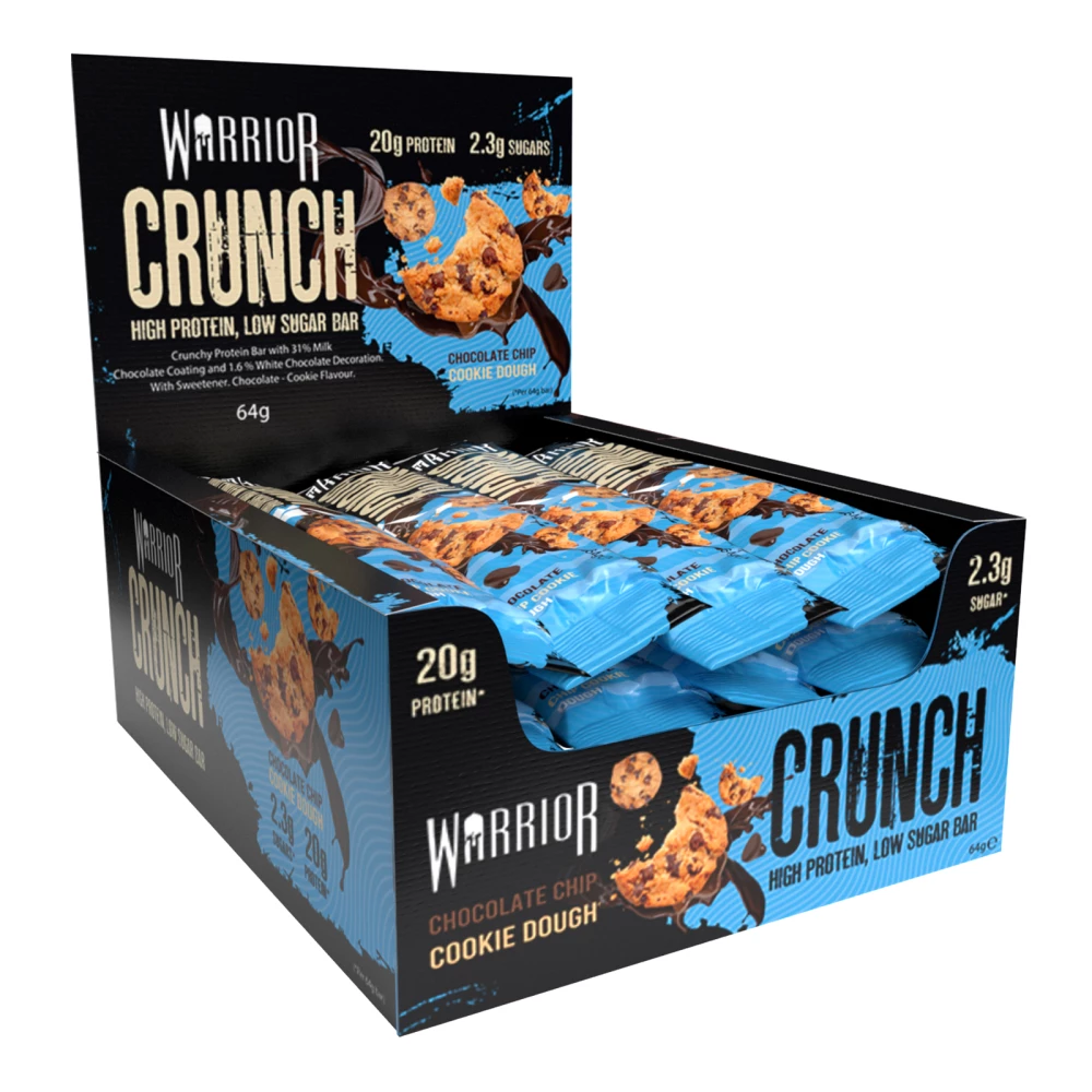 Warrior Crunch Bar - Boite de 12, Chocolate Chip Cookie Dough