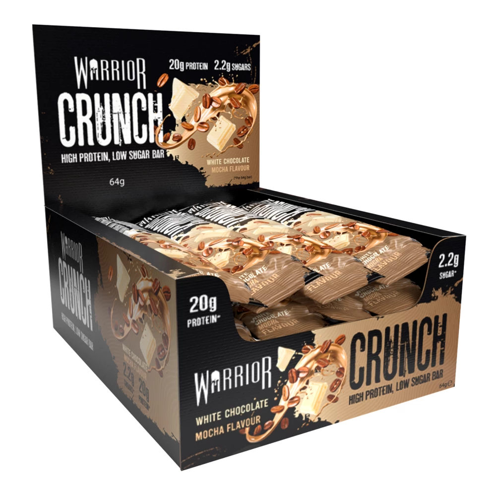 Warrior Crunch Bar - Boite de 12, White Chocolate Mocha