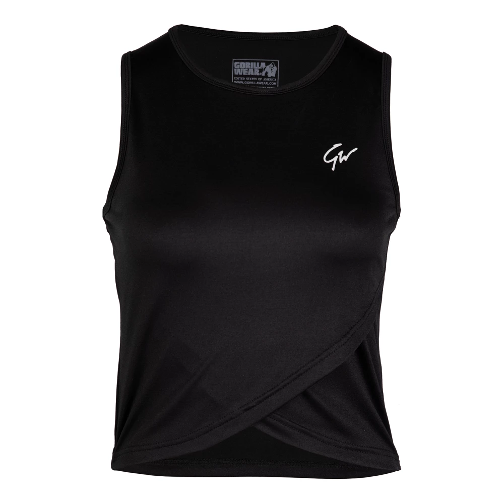 Estelle Twisted Crop Top - L, Black