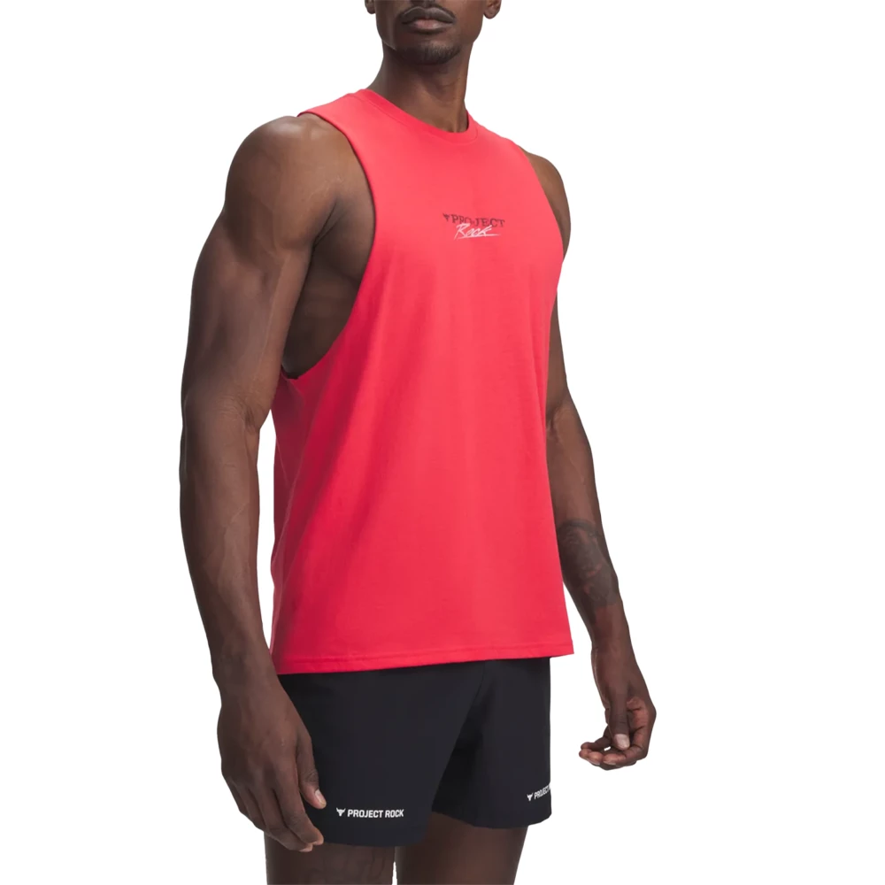 Haut sans manches Under Armour Project Rock - S, Red