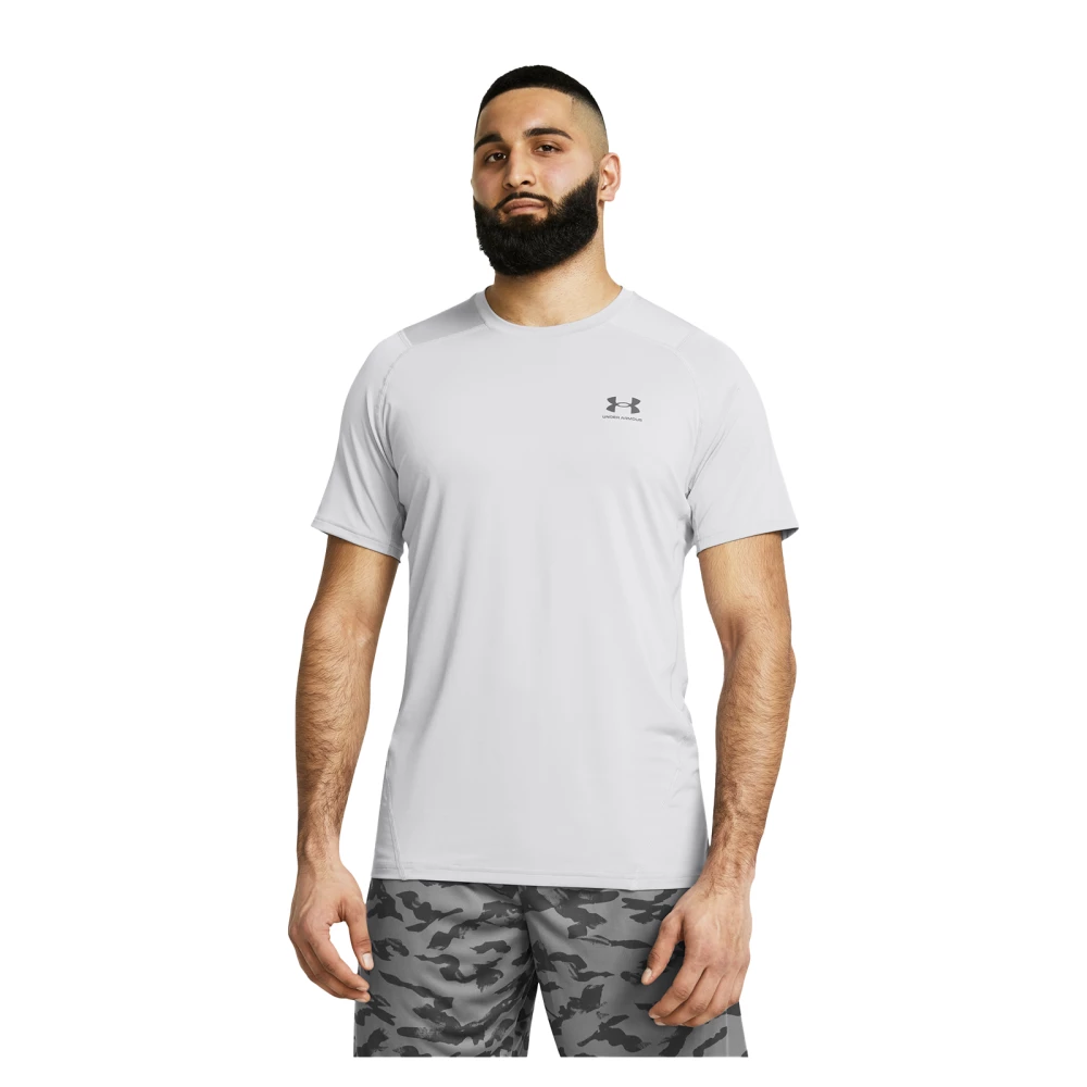 Haut à manches courtes HeatGear® Fitted Graphic - M, Light Gray