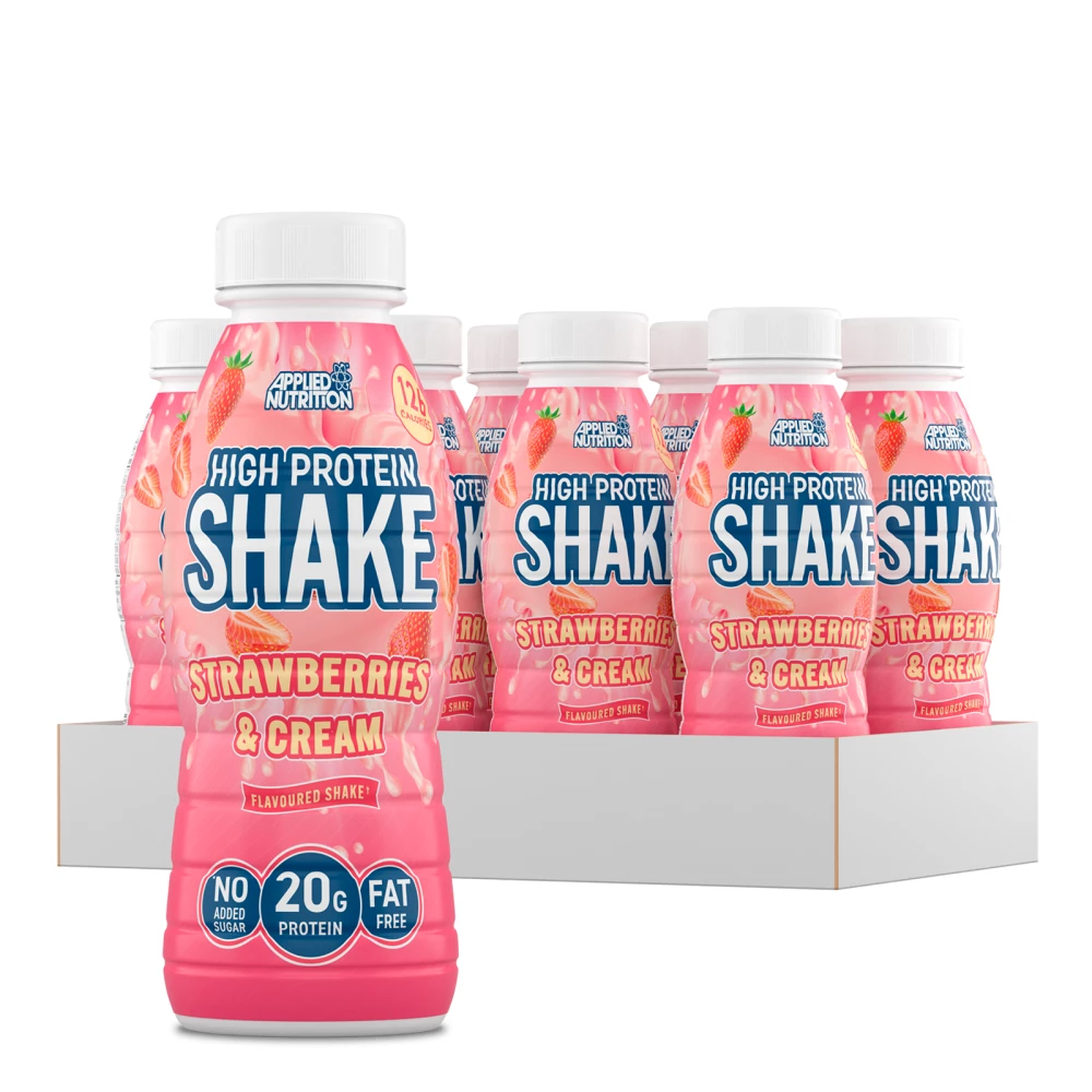 High Protein Shake - Pack de 8, Strawberries & Cream