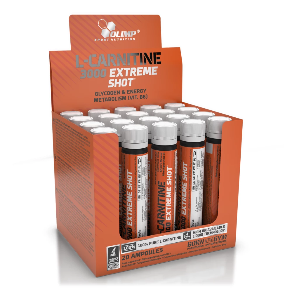 L-Carnitine 3000 Extreme Shot - Pack de 20, Cherry