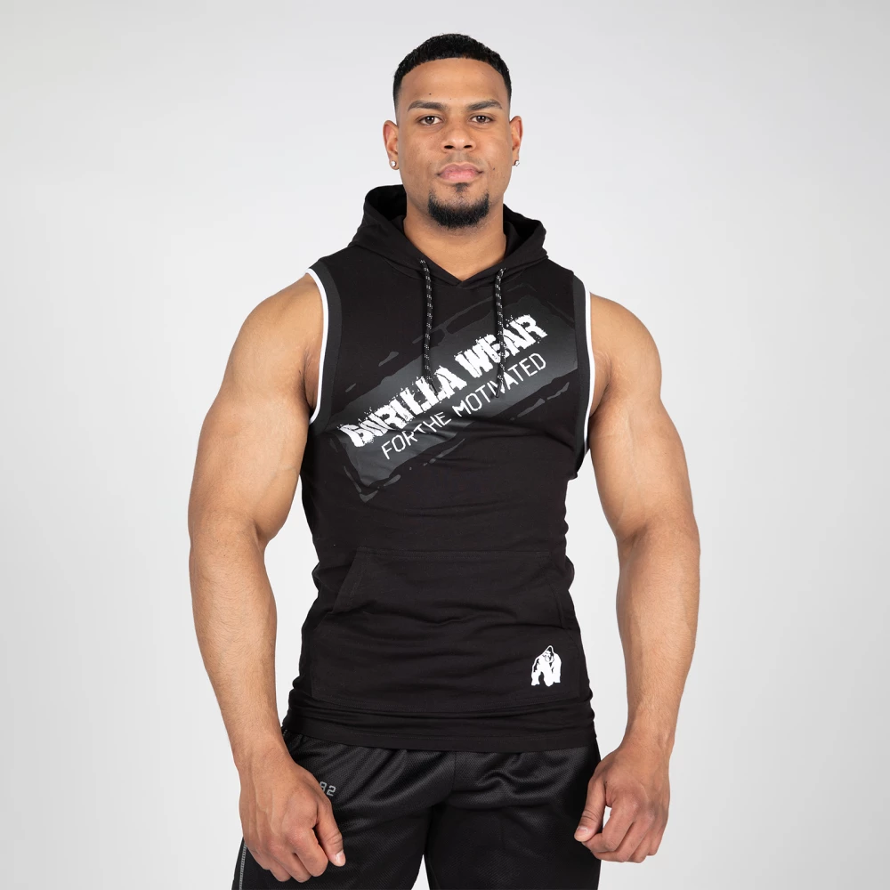 Loretto Hooded Tank Top - L, Black