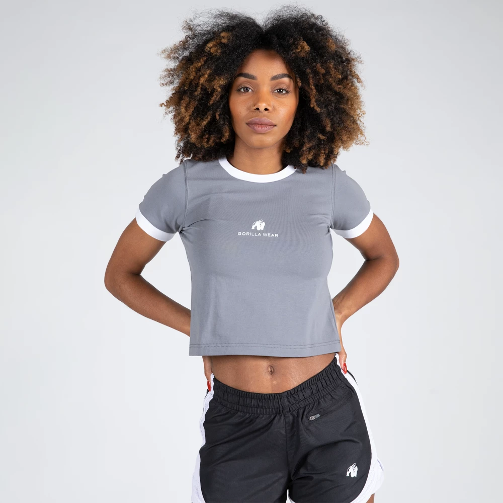 New Orleans Cropped T-Shirt - XS, Gray