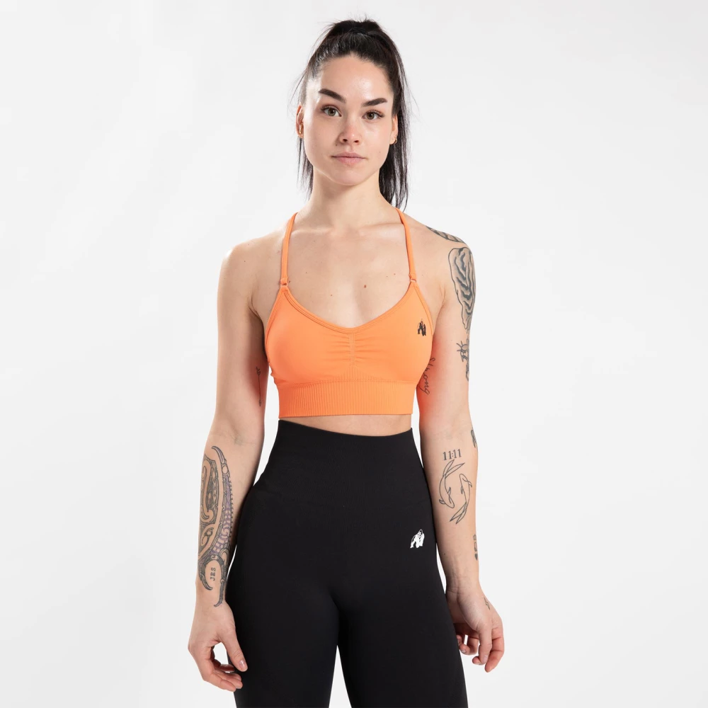 Olivia Seamless Sports Bra - M/L, Peach