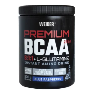 Premium BCAA 8:1:1 + L-Glutamine - 500g, Blue Raspberry