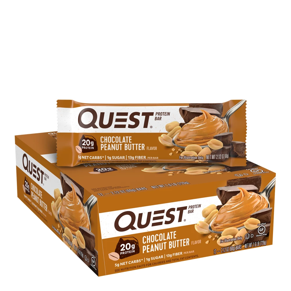 Quest Bar - Boite de 12, Chocolate Peanut Butter