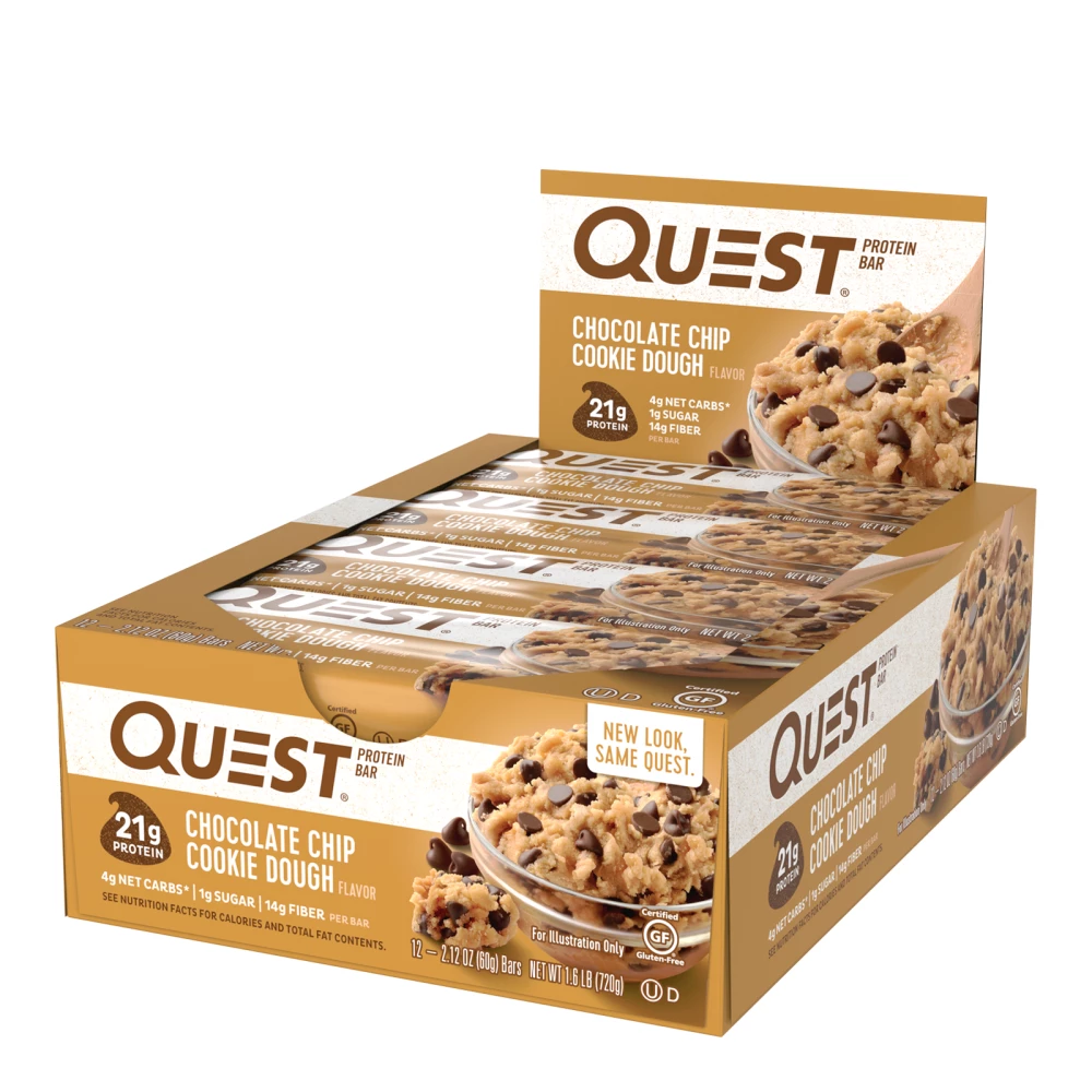 Quest Bar - Boite de 12, Chocolate Chip Cookie Dough
