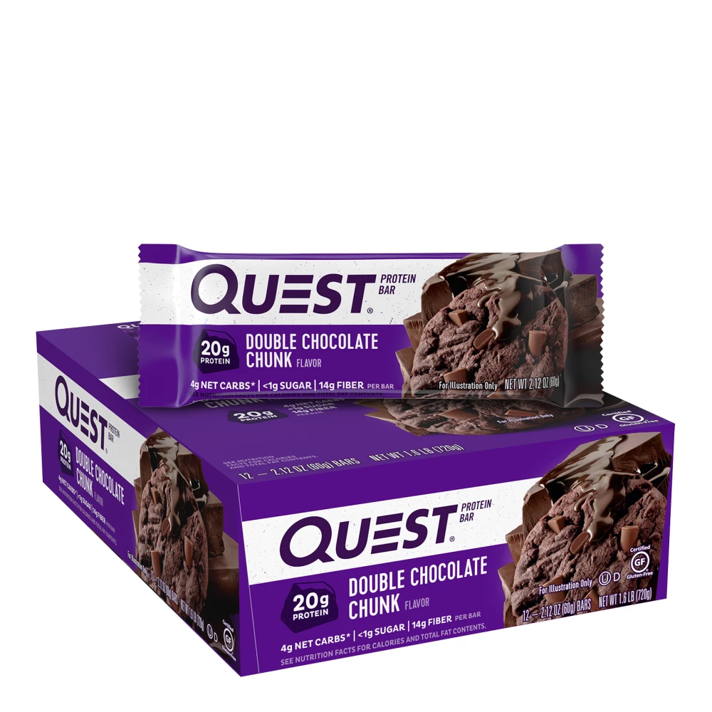 Quest Bar - Boite de 12, Double Chocolate Chunk