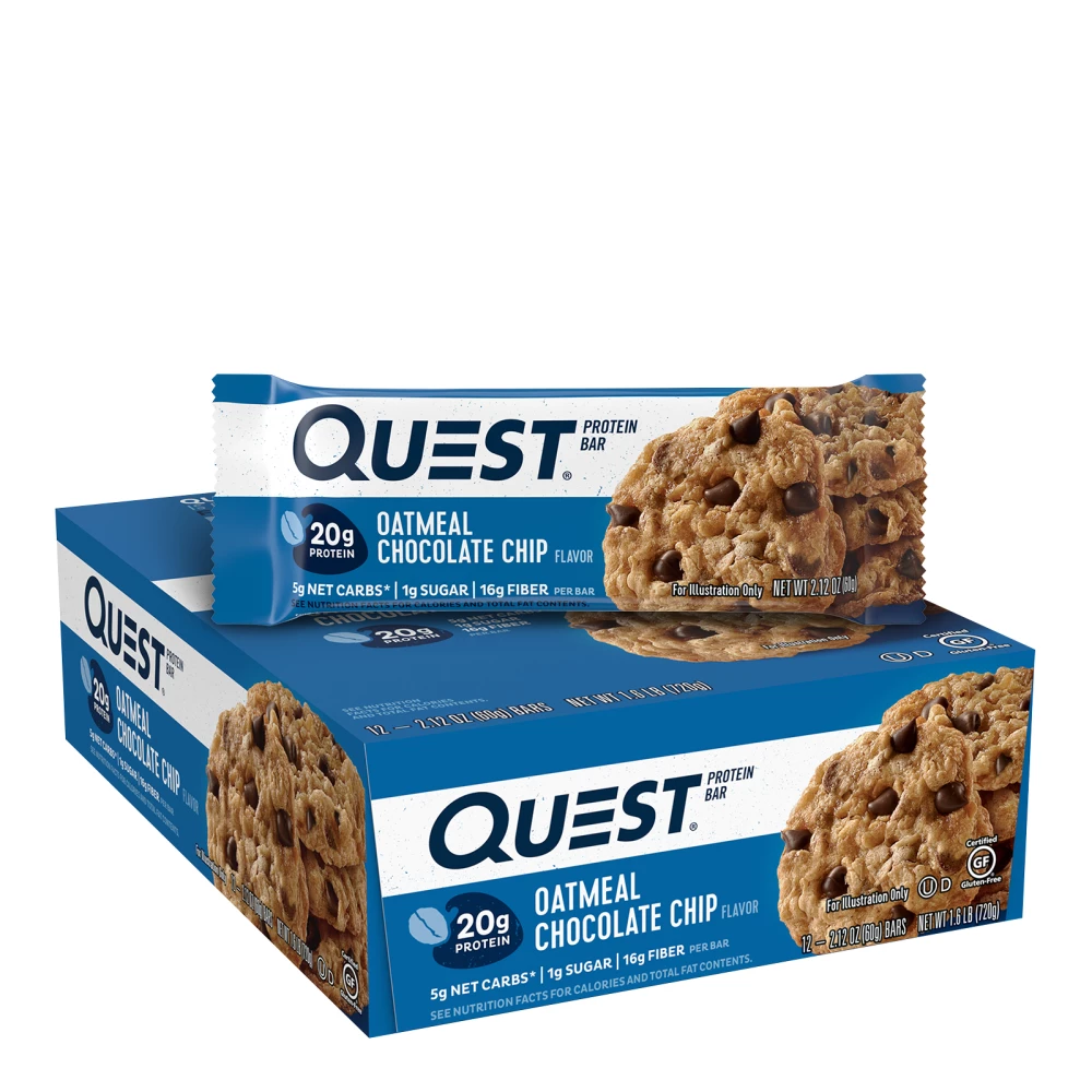 Quest Bar - Boite de 12, Oatmeal Chocolate Chip
