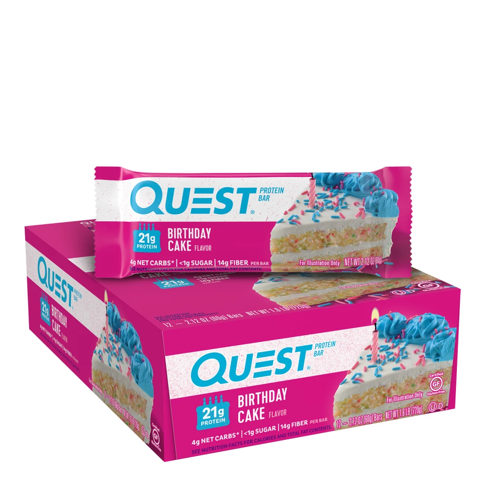 Quest Bar - Boite de 12, Birthday Cake