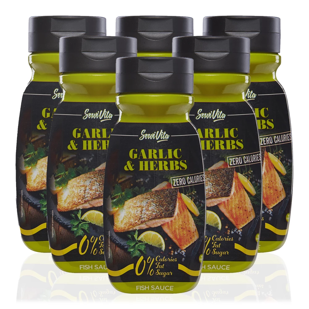 Sauces salées Servivita - Pack de 6, Garlic & Herb