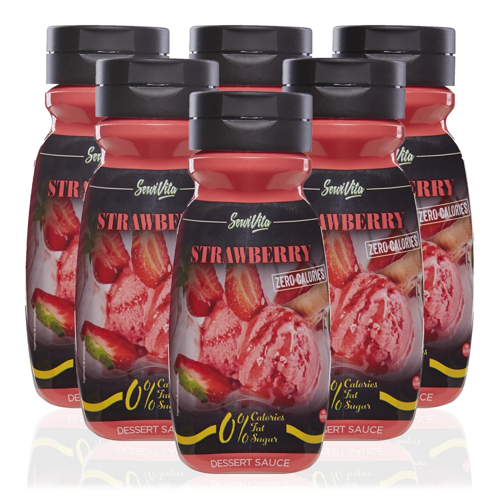 Sauces sucrées Servivita - Pack de 6, Fraise