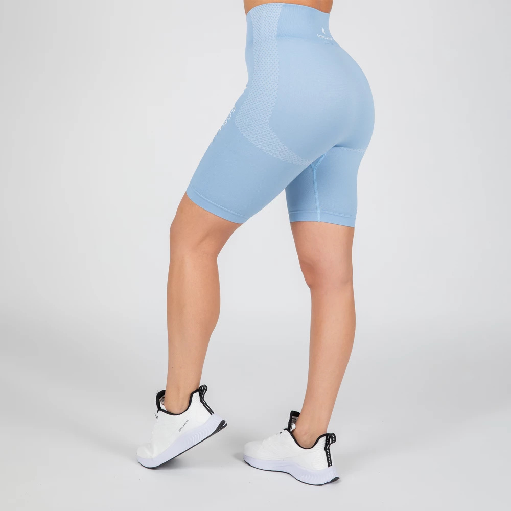 Selah Seamless Cycling Shorts - L/XL, Light Blue