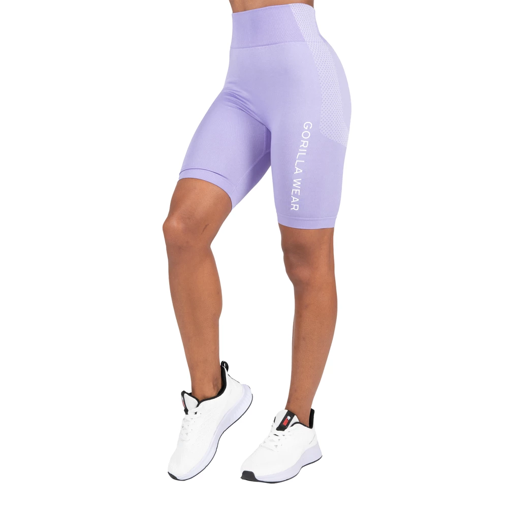 Selah Seamless Cycling Shorts - L/XL, Lilac