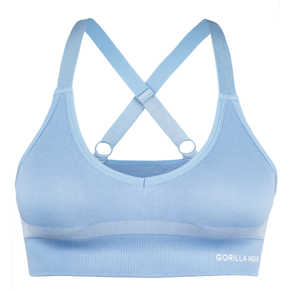 Selah Seamless Sports Bra - L/XL, Light Blue