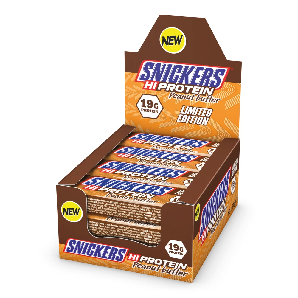 Snickers Hi-Protein - Boite de 12, Peanut Butter
