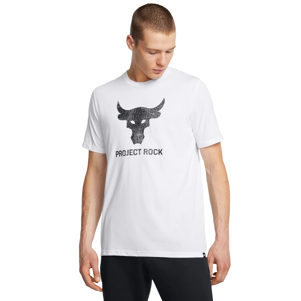 T-shirt Under Armour Project Rock Brahma Bull - M, White