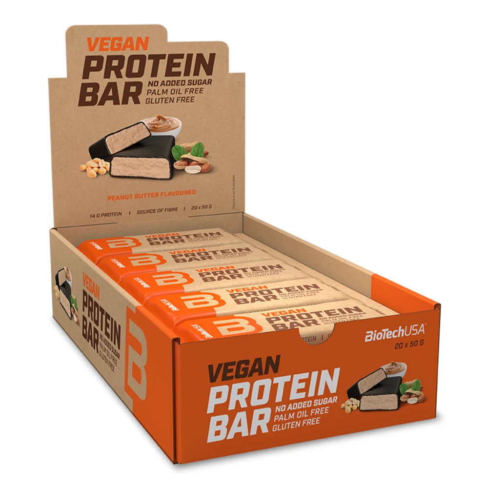 Vegan Protein Bar - Boite de 20, Peanut Butter