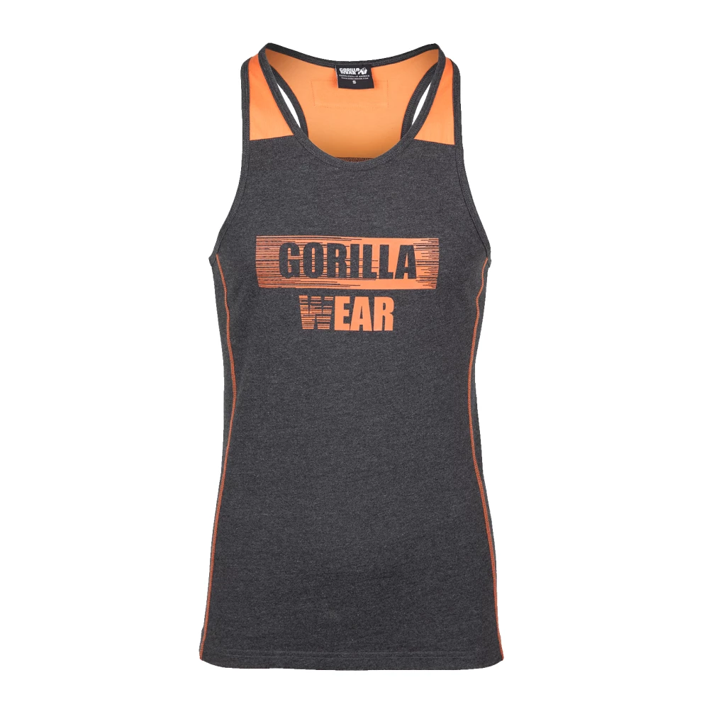 Wallace Tank Top - S, Gray/Orange