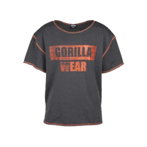 Wallace Workout Top - S/M, Gray/Orange