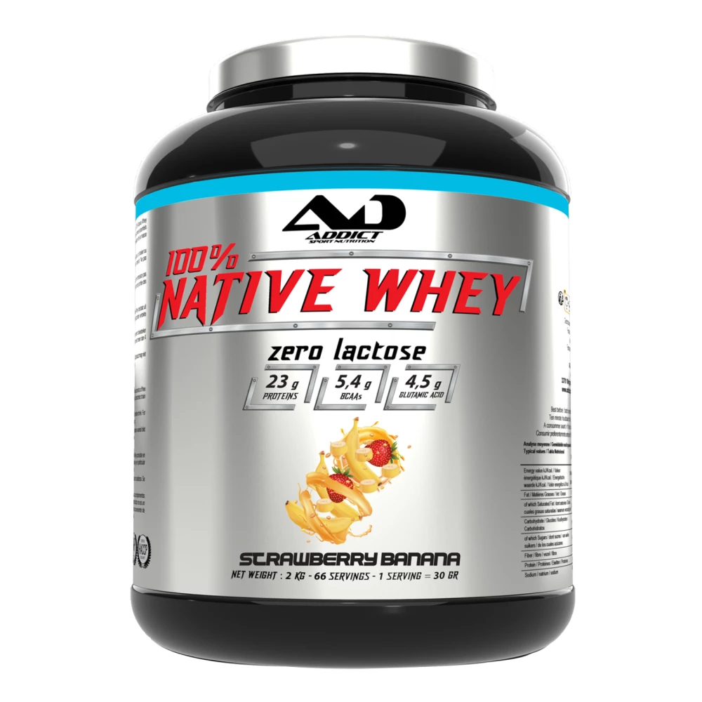 Native Whey Zero - 2000g, Strawberry Banana
