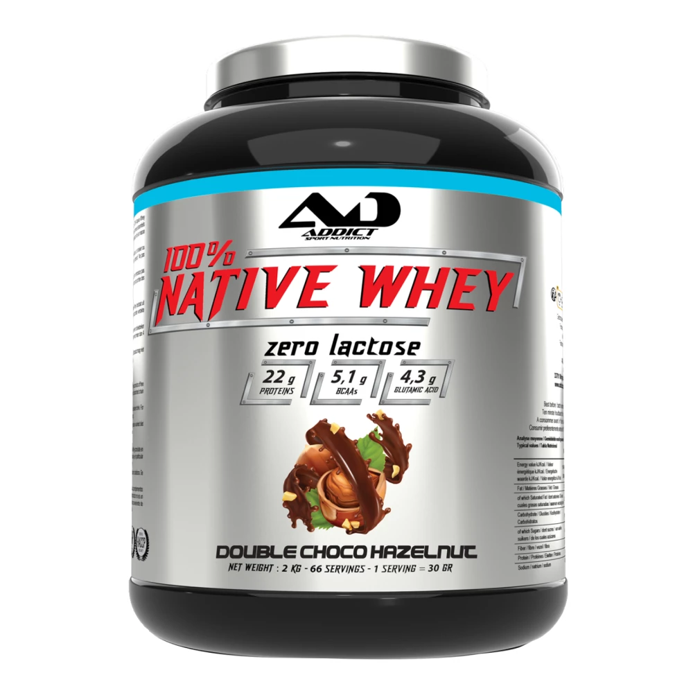 Native Whey Zero - 2000g, Double Chocolate Hazelnut