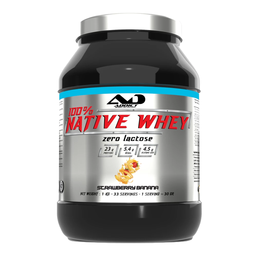 Native Whey Zero - 1000g, Strawberry Banana