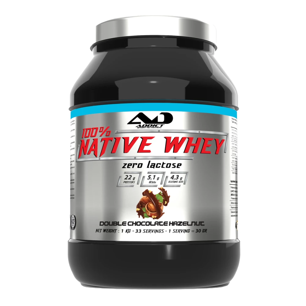 Native Whey Zero - 1000g, Double Chocolate Hazelnut