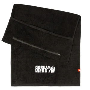 Zip Pocket Gym Towel - Taille unique, Black