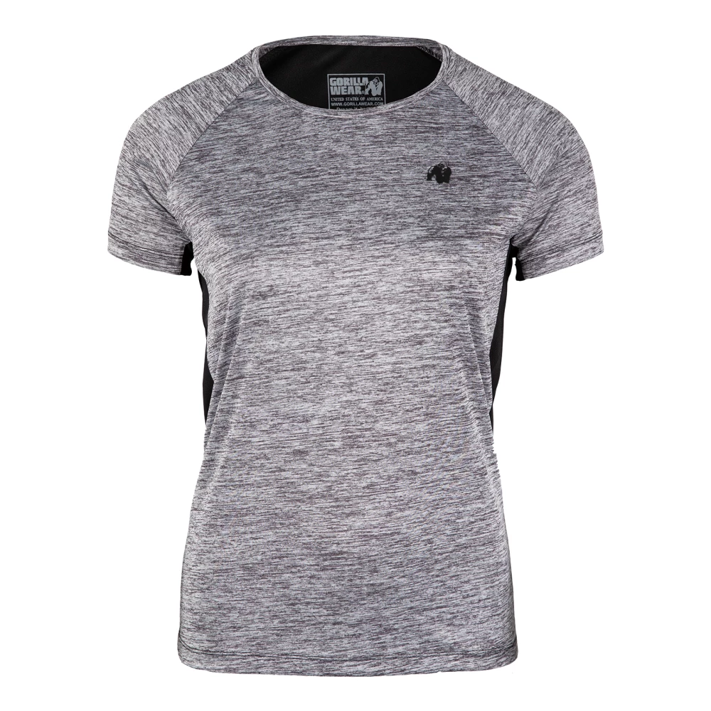 Monetta Performance T-Shirt - S, Gray Melange/Black
