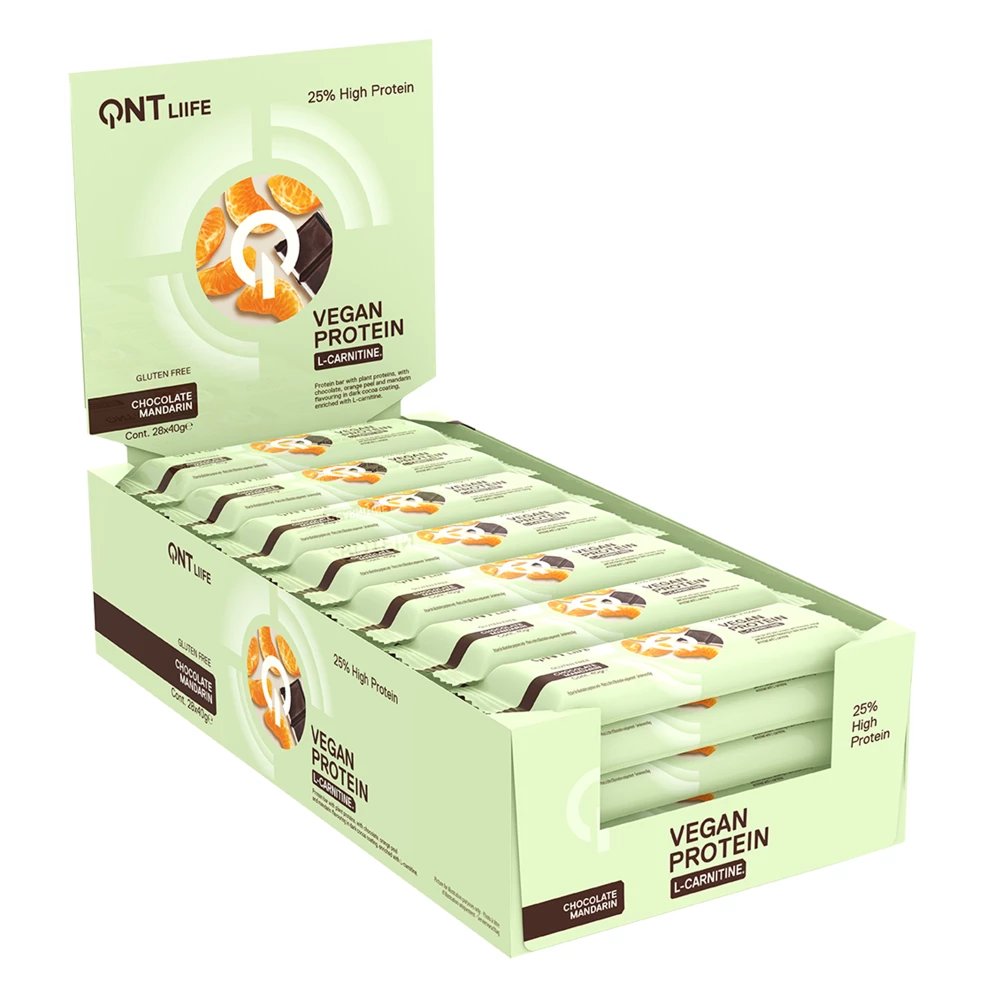 Vegan Protein Bar - Boite de 28, Chocolate Mandarin