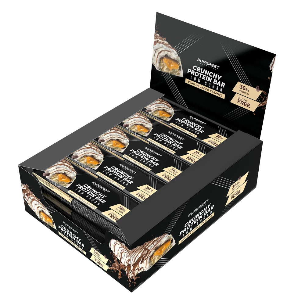 Crunchy Protein Bar - Boite de 15, Vanilla Choco Caramel